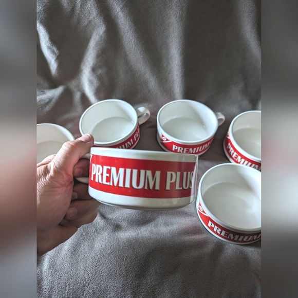 Vintage Christie Premium Plus Crackers Nabisco Ceramic Bowl 1999 - Set of 6 - Picture 5 of 8